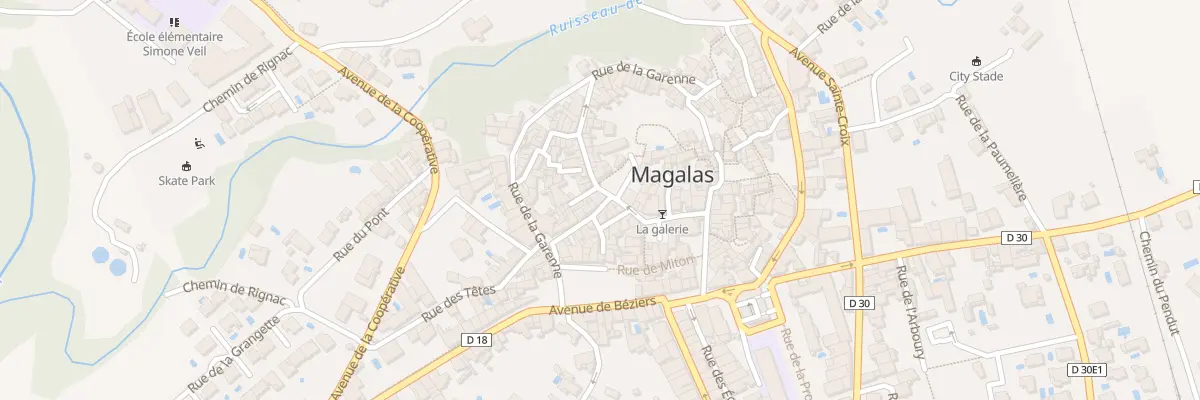 Plan du 7 Rue de la République à Magalas