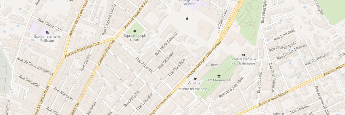 Plan du 6 Rue Gratiolet à Béziers