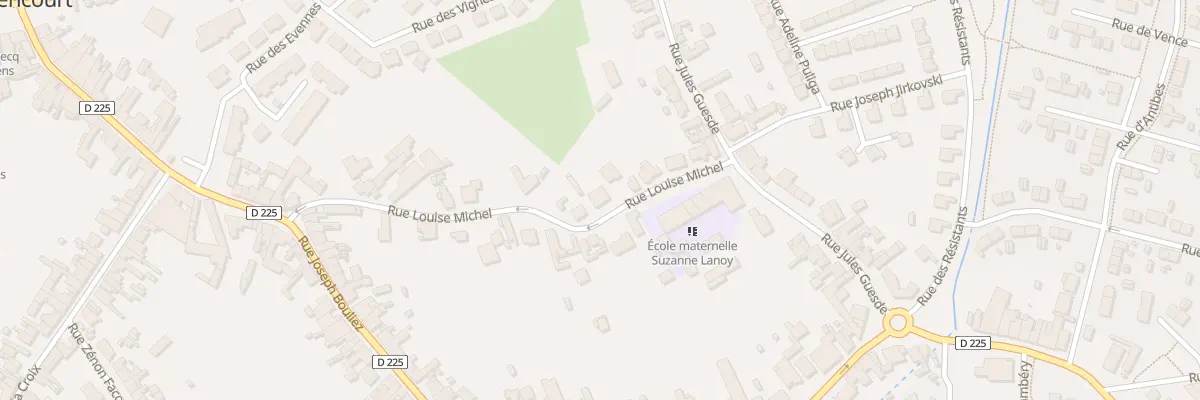 Plan du 15 Rue Louise Michel à Pecquencourt