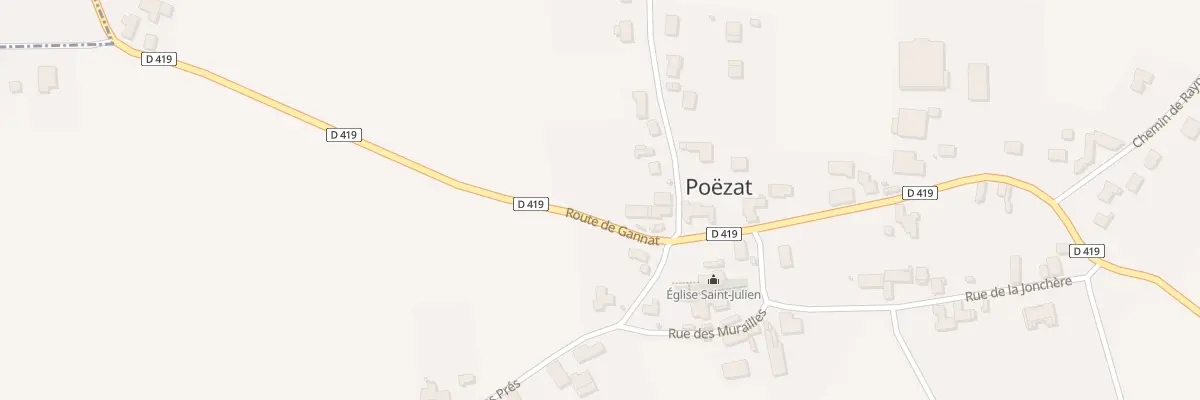 Plan du 4 Rte de Gannat à Poëzat