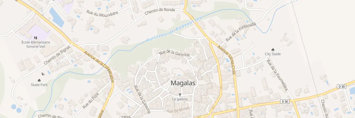 Plan du 30 Rue de la Garenne à Magalas