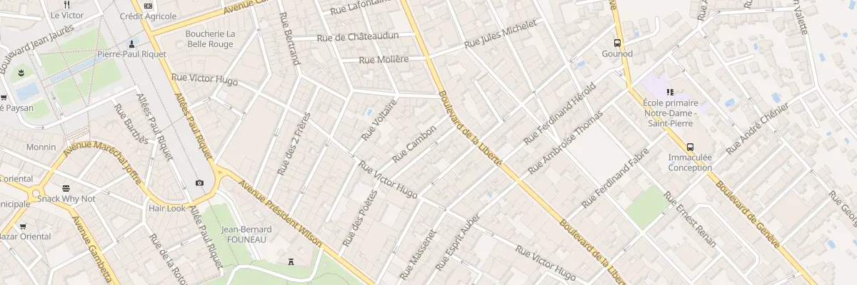Plan du 13 Rue Edgard Quinet à Béziers