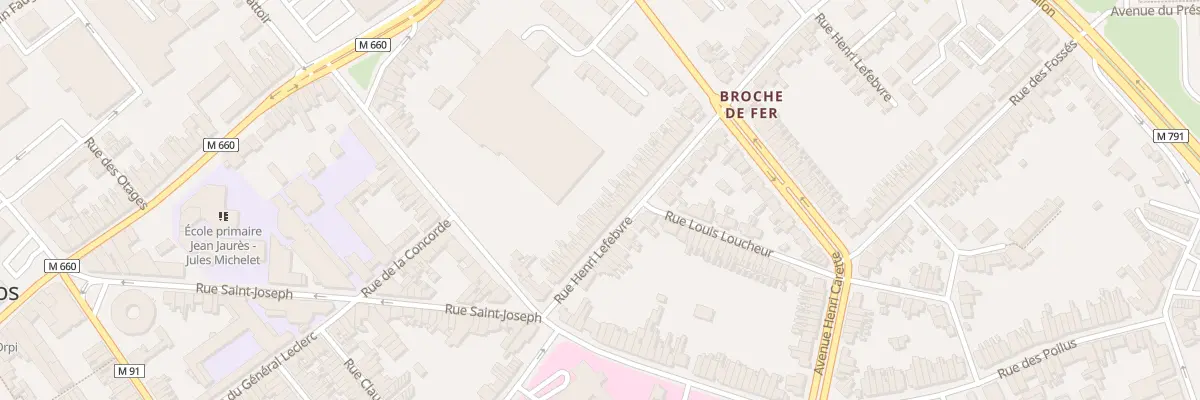 Plan du 33 Rue Henri Lefebvre à Wattrelos