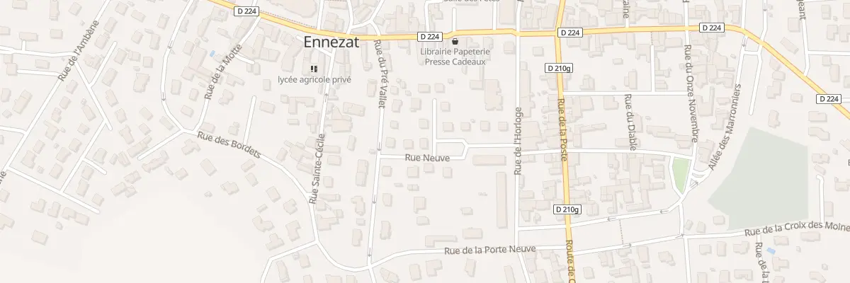 Plan du 20 Rue Neuve à Ennezat