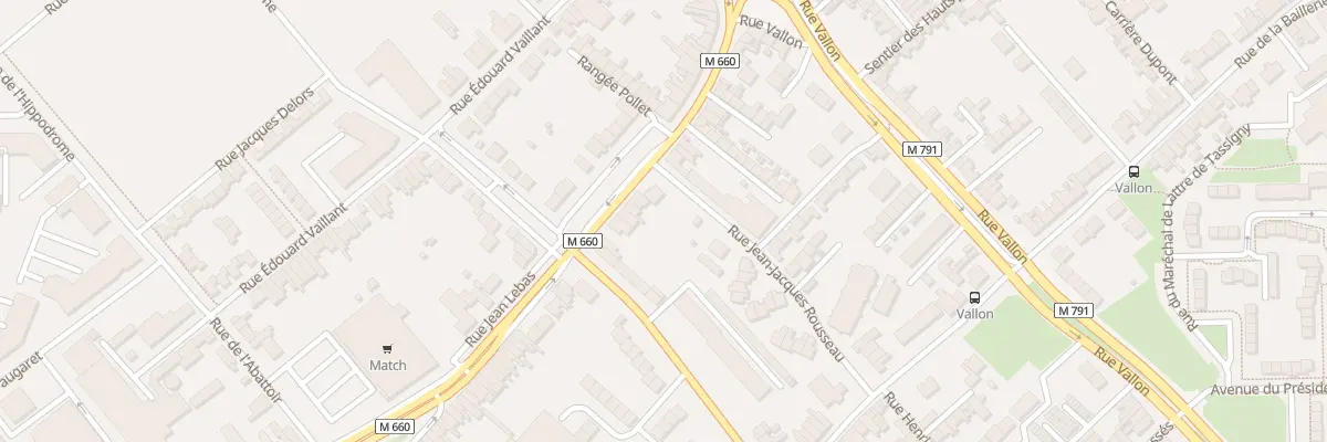 Plan du 170 Rue Jean Lebas à Wattrelos