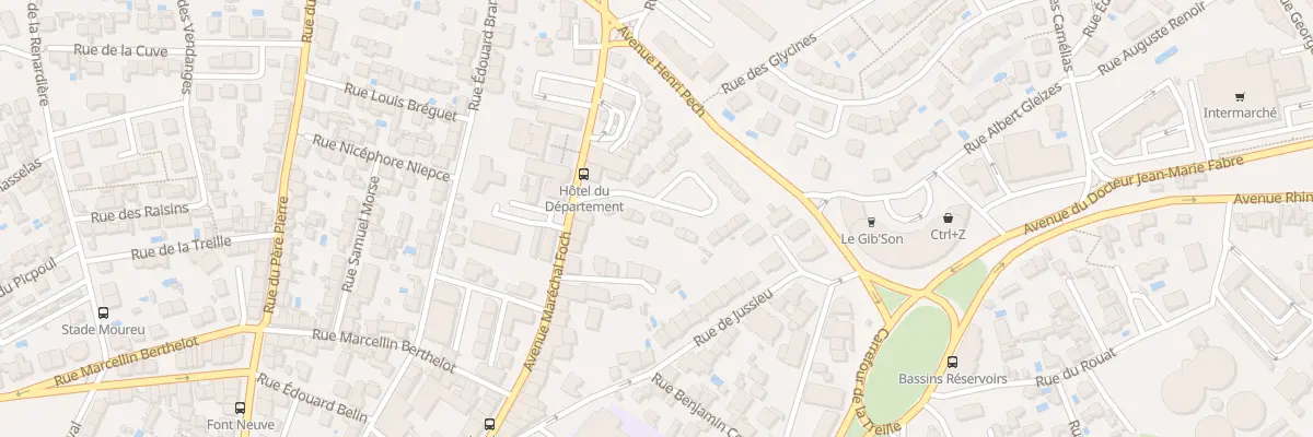 Plan du 20 Rue Paul Valéry à Béziers