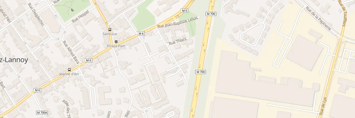 Plan du 1 Rue Thiers Rg Verdier à Lys-lez-Lannoy