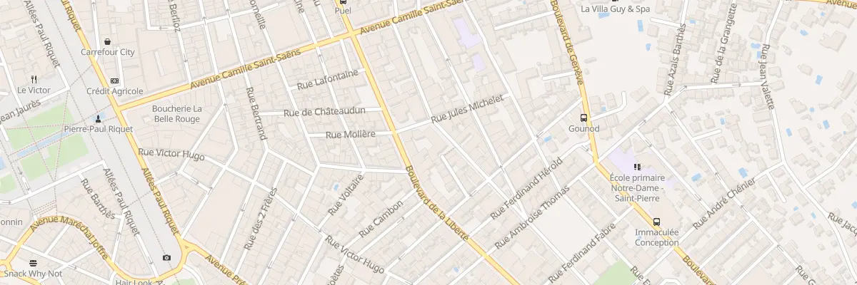 Plan du 2 Rue Jules Michelet à Béziers