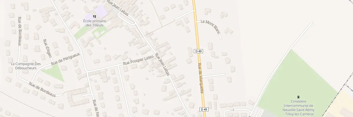 Plan du 20T Rue Jean Lebas à Tilloy-lez-Cambrai