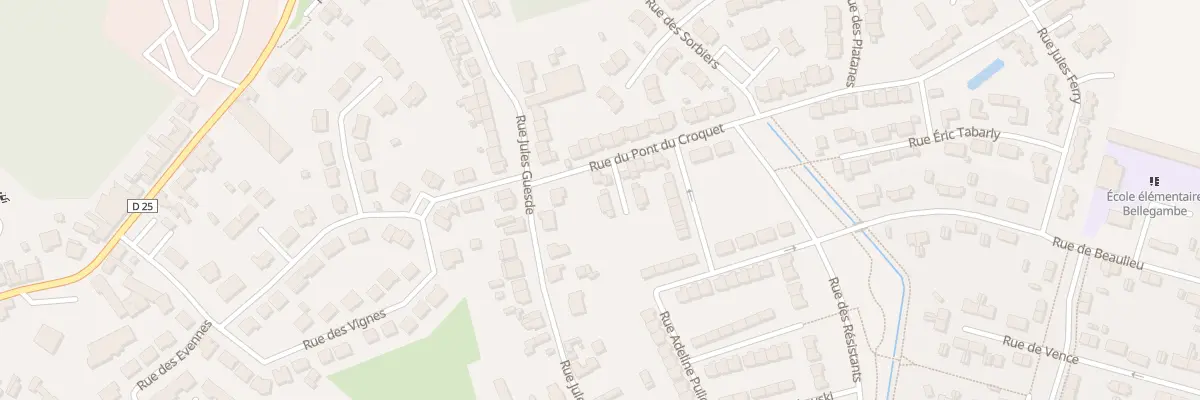 Plan du 72 Rue du Pont du Croquet à Pecquencourt