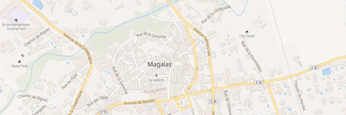 Plan du 18 Rue des Remparts à Magalas