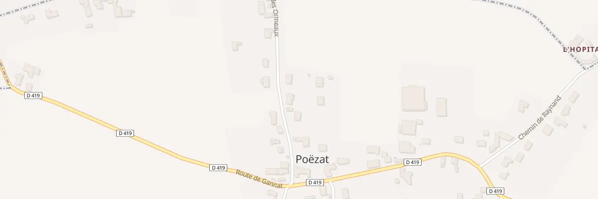 Plan du 14 Rue des Ormeaux à Poëzat