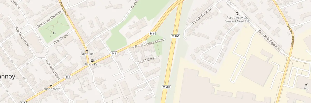 Plan du 206 Rue J B Lebas à Lys-lez-Lannoy