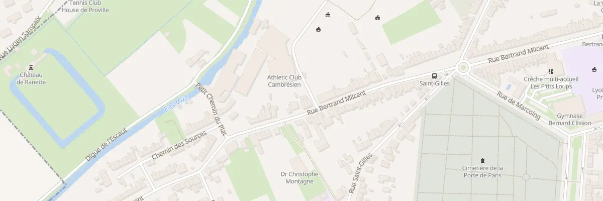 Plan du 544 Rue Bertrand Milcent à Cambrai