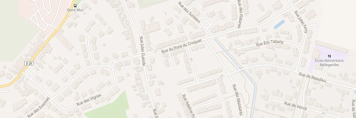 Plan du 80 Rue du Pont du Croquet à Pecquencourt