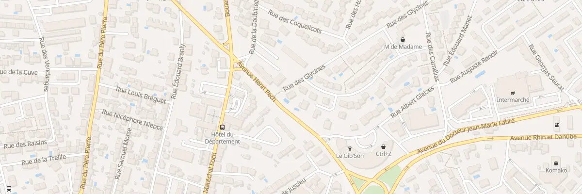 Plan du 2 Rue des Glycines à Béziers