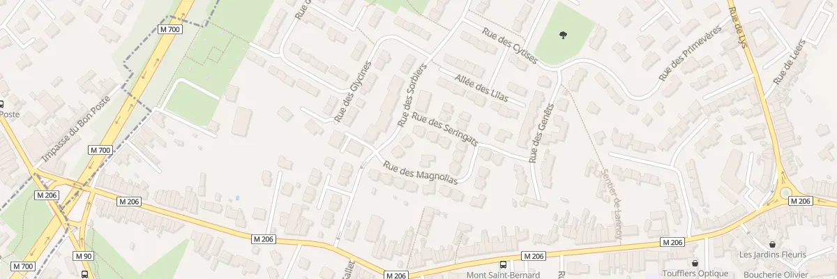 Plan du 2 Rue des Seringats à Toufflers