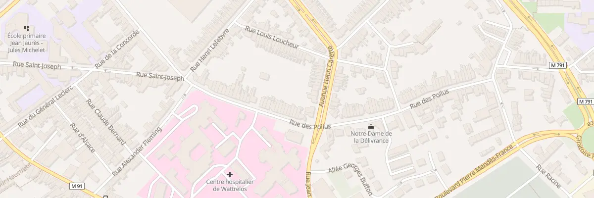 Plan du 51 Rue des Poilus à Wattrelos