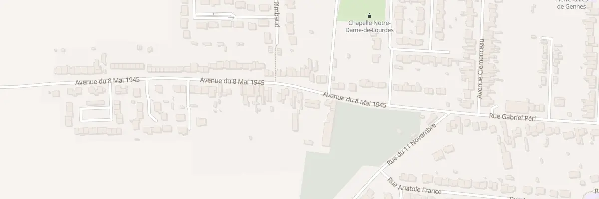 Plan du 13 Av du 8 Mai 1945 à Auberchicourt