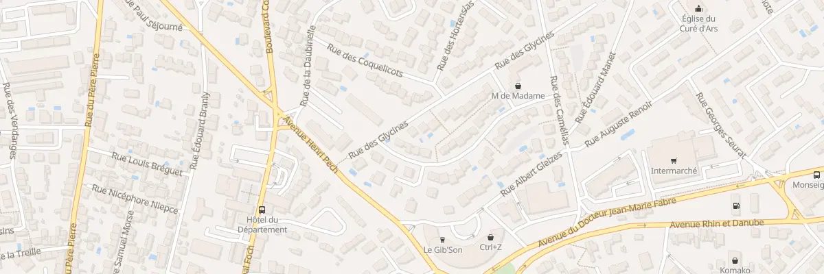 Plan du 6 Rue des Glycines à Béziers