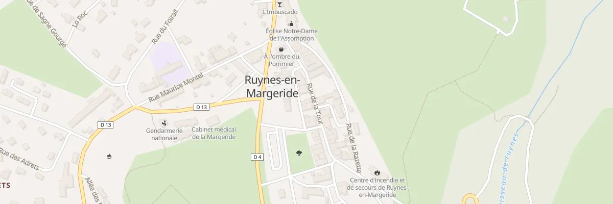 Plan du 10 Rue de la Tour à Ruynes-en-Margeride