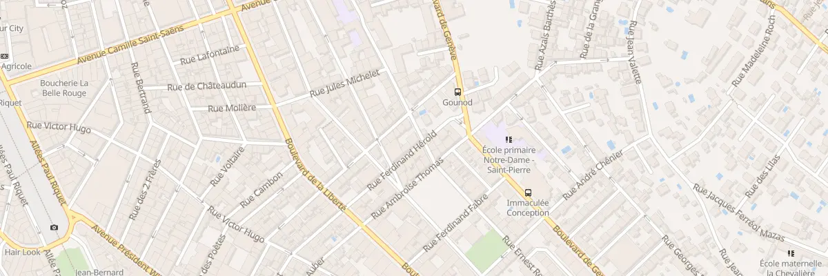 Plan du 18B Rue Ernest Renan à Béziers