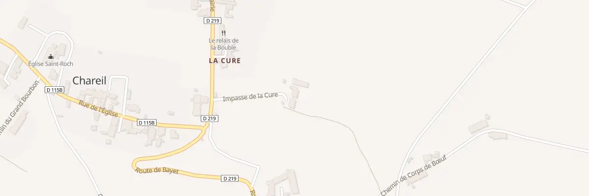 Plan du 8 Imp de la Cure à Chareil-Cintrat