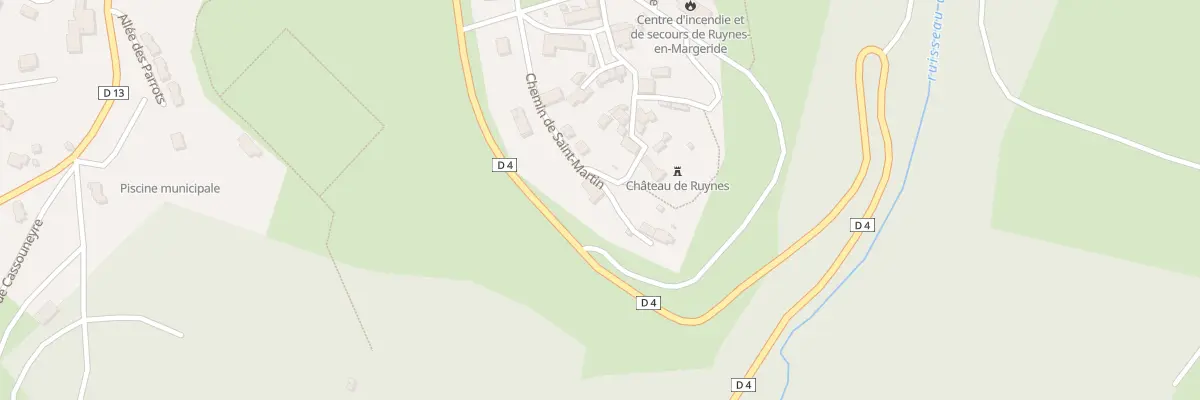 Plan du 5216 Le Bourg à Ruynes-en-Margeride