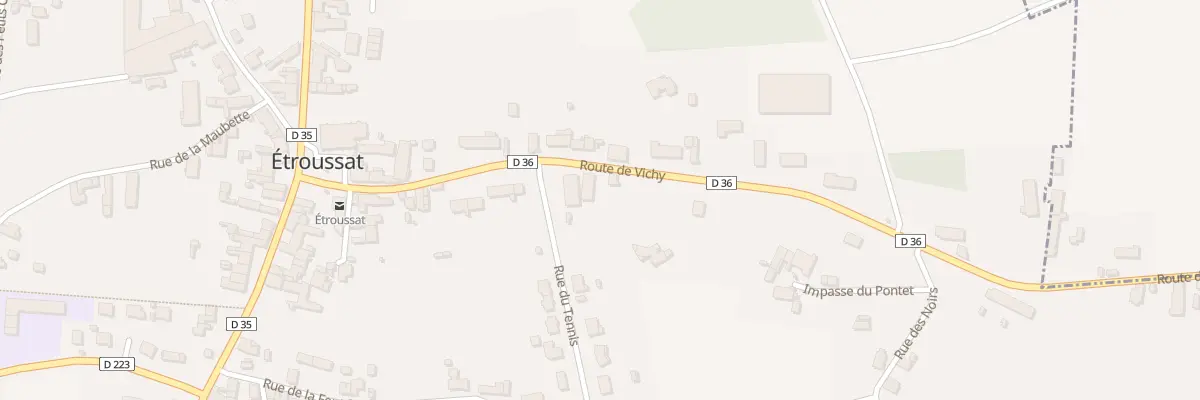 Plan du 24 Rte de Vichy à Étroussat