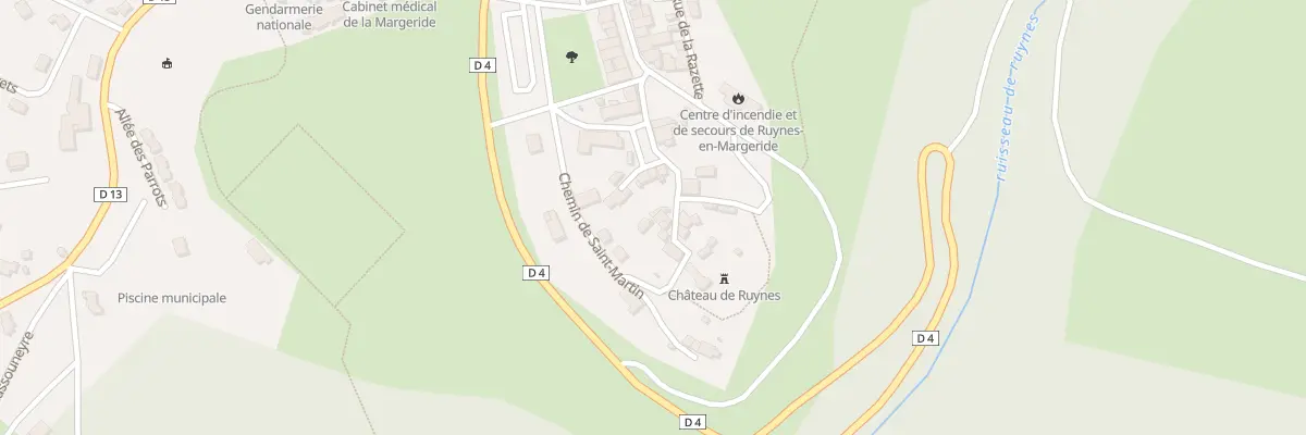 Plan du 5225 Le Bourg à Ruynes-en-Margeride