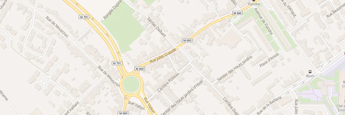 Plan du 50 Rue Jules Guesde à Wattrelos