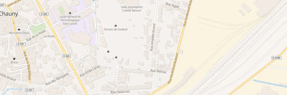 Plan du 30 Rue Amédée Evrard à Chauny