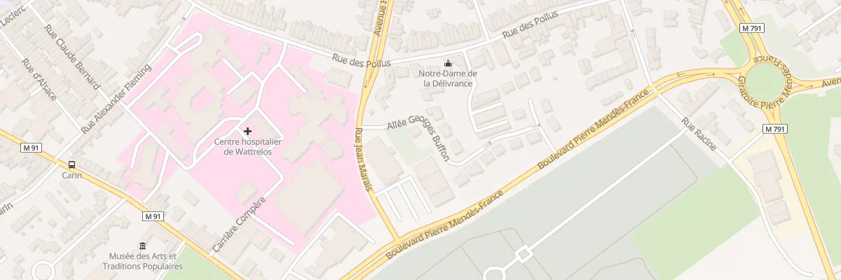 Plan du 2 All Georges Buffon à Wattrelos
