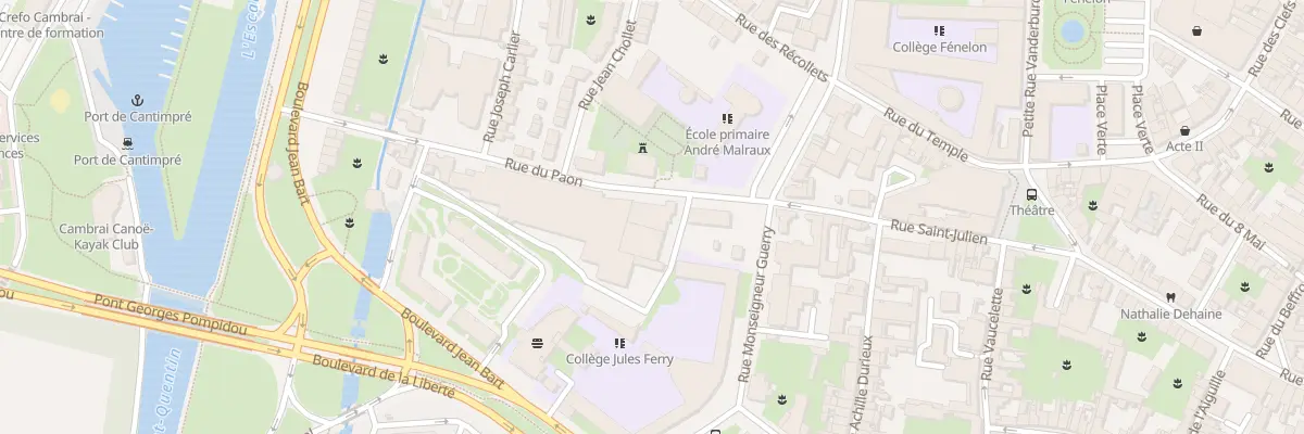 Plan du 7 Rue du Paon à Cambrai