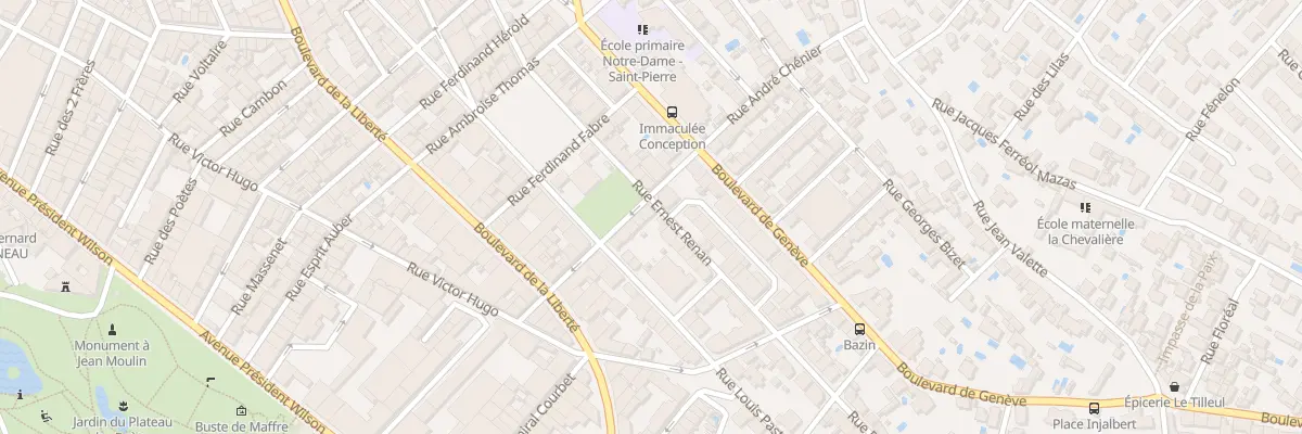 Plan du 22 Rue Ernest Renan à Béziers