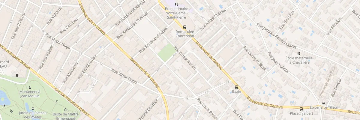 Plan du 24 Rue Ernest Renan à Béziers