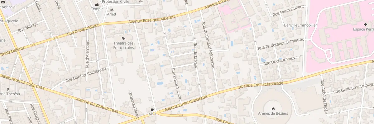 Plan du 9 Rue Jules Guesde à Béziers