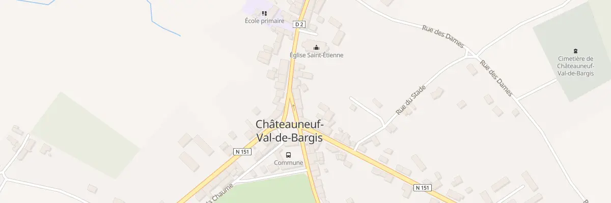 Plan du 9001 Pl du Colonel Roche à Châteauneuf-Val-de-Bargis