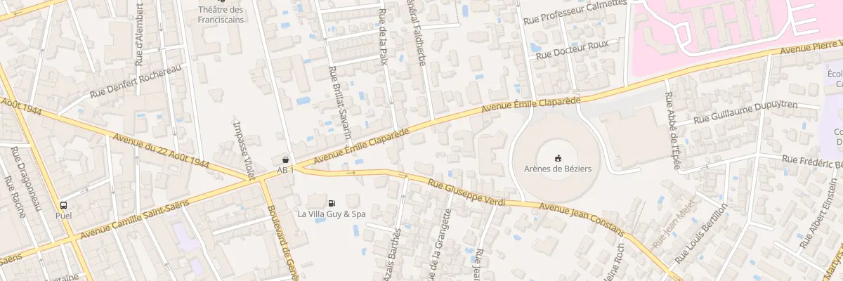 Plan du 6 Av Emile Claparède à Béziers