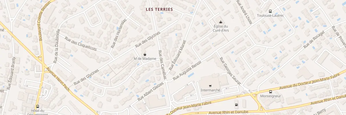 Plan du 1B Rue Edouard Manet à Béziers