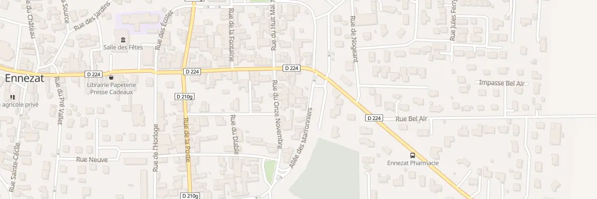 Plan du 8 All des Marronniers à Ennezat