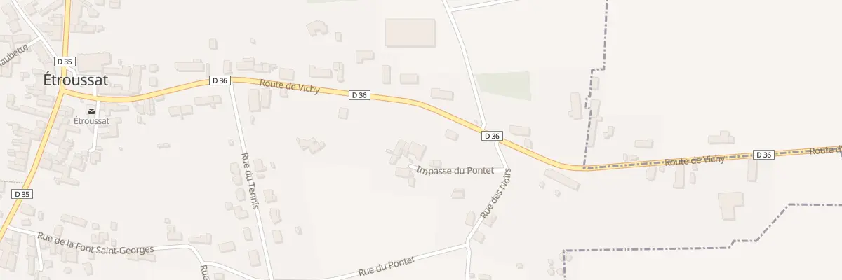 Plan du 2 Imp du Pontet à Étroussat