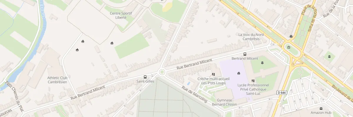 Plan du 250 Rue Bertrand Milcent à Cambrai