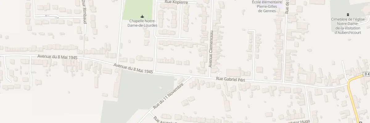 Plan du 6 Av du 8 Mai 1945 à Auberchicourt