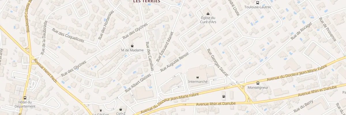 Plan du 3 Rue Auguste Renoir à Béziers
