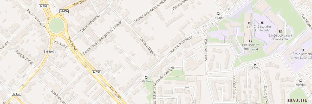 Plan du 45 Rue de la Baillerie à Wattrelos