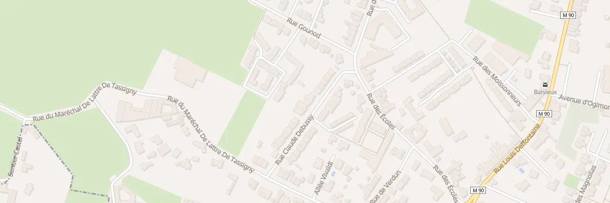 Plan du 13 Rue Claude Debussy à Baisieux