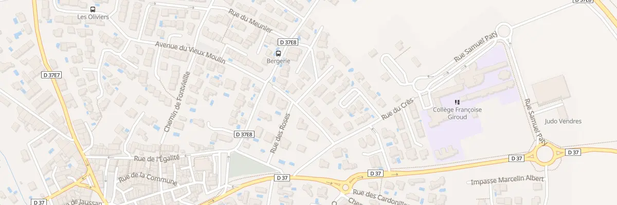 Plan du 8 Rue Traversiere à Vendres