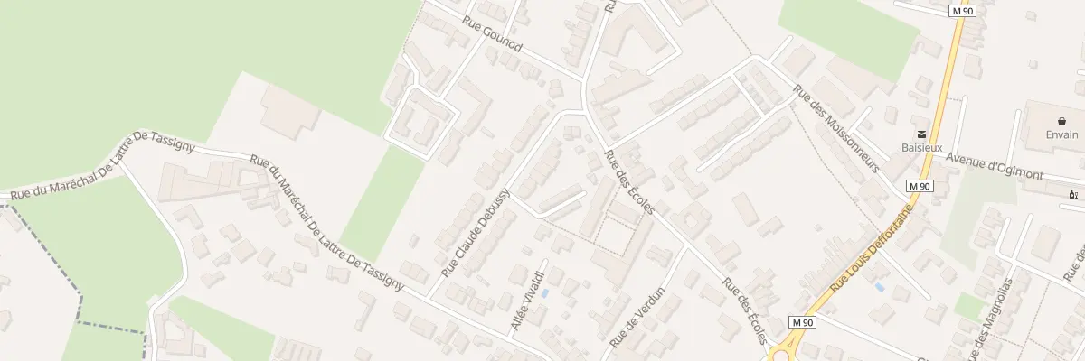 Plan du 8 Rue Claude Debussy à Baisieux