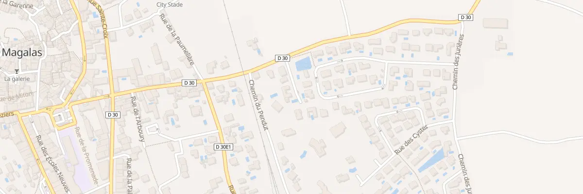Plan du 9104F Rte de Pouzolles à Magalas